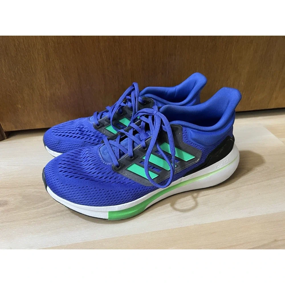 Adidas EQ21 Run Mens 8 Athletic Sneaker Blue Sonic Trainer Running Gym Training‎